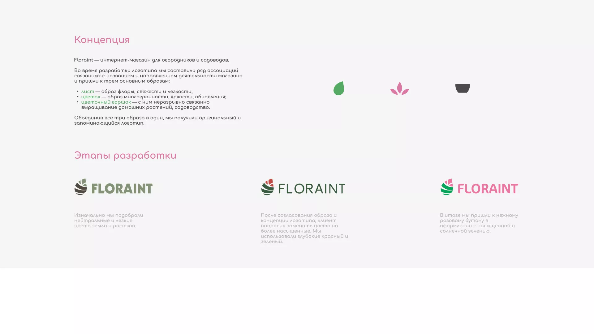 Создание логотипа и интернет-магазина «FLORAINT» в Покровске