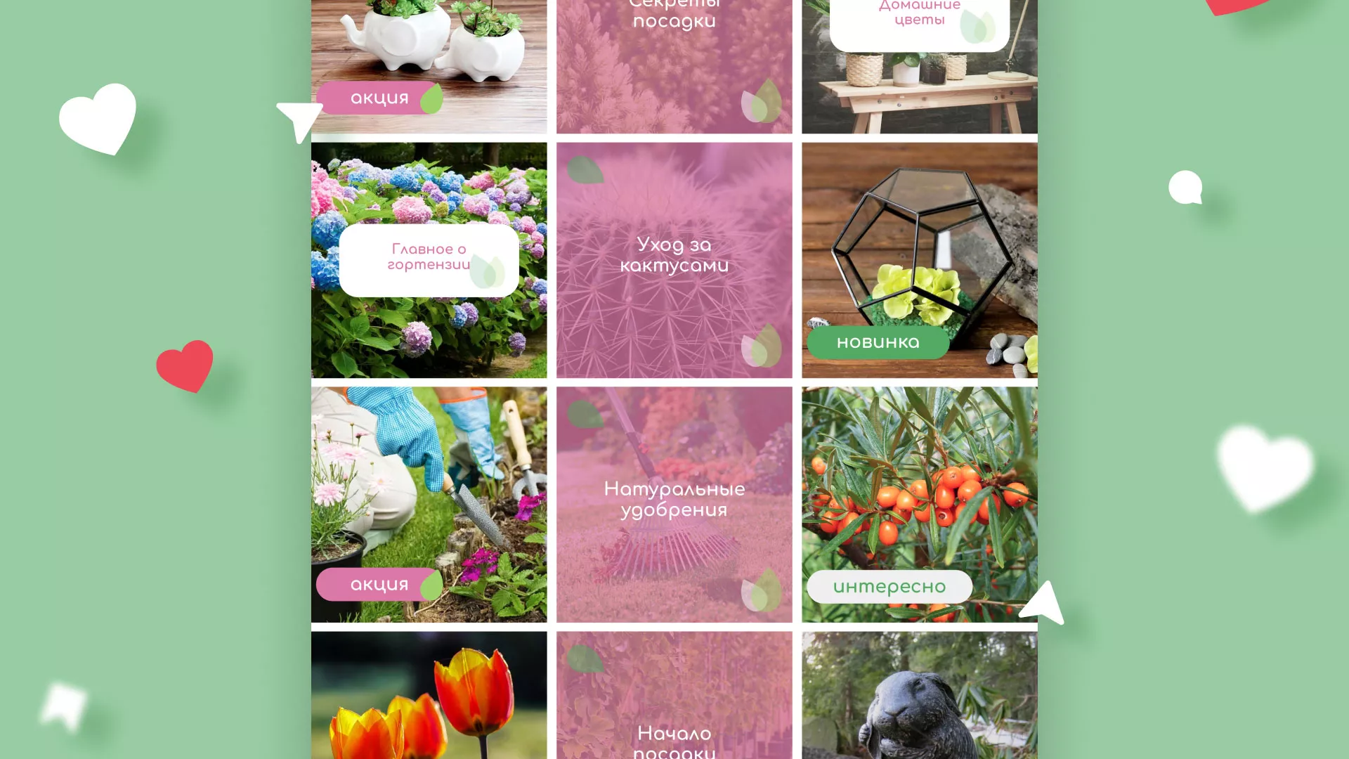Разработка оформления профиля Instagram для магазина «Floraint» в Покровске